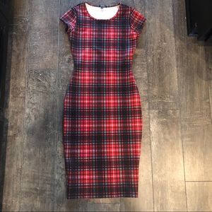 Plaid Midi Dress
